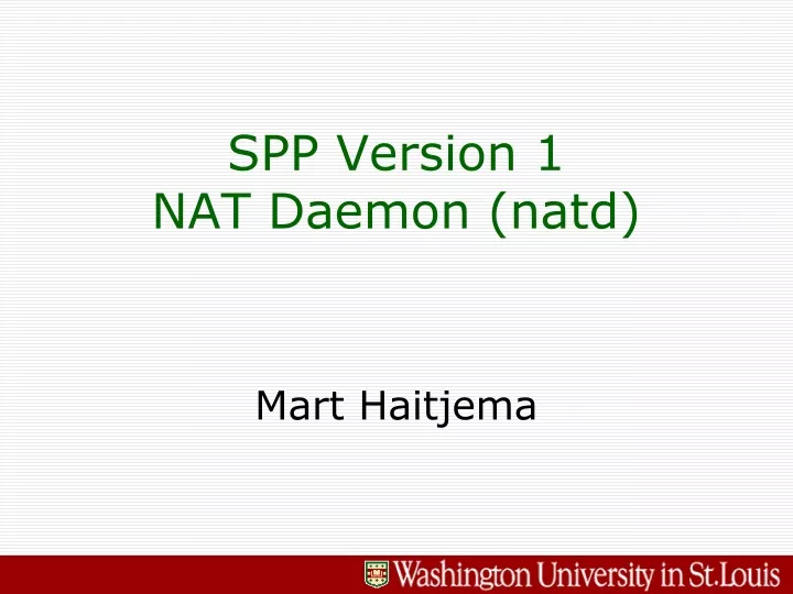 spp version 1 nat daemon natd