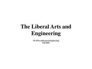 The Liberal Arts and Engineering