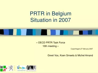 PRTR in Belgium Situation in 2007