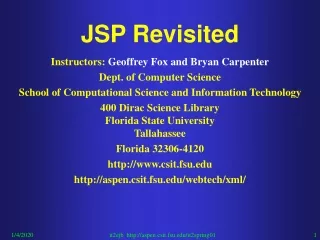 JSP Revisited