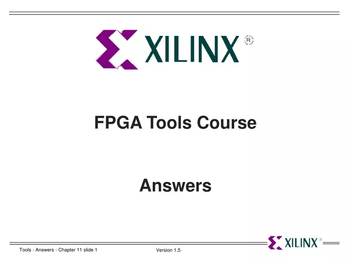 fpga tools course answers
