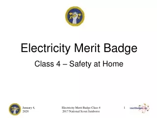 Electricity Merit Badge Class 4 – Safety at Home