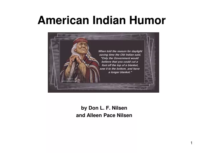 american indian humor