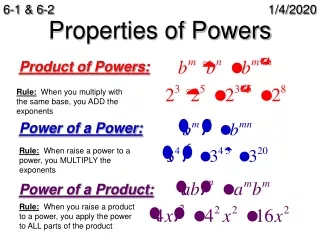 Properties of Powers