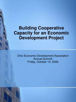 Building Cooperative Capacity for an Economic Development Project