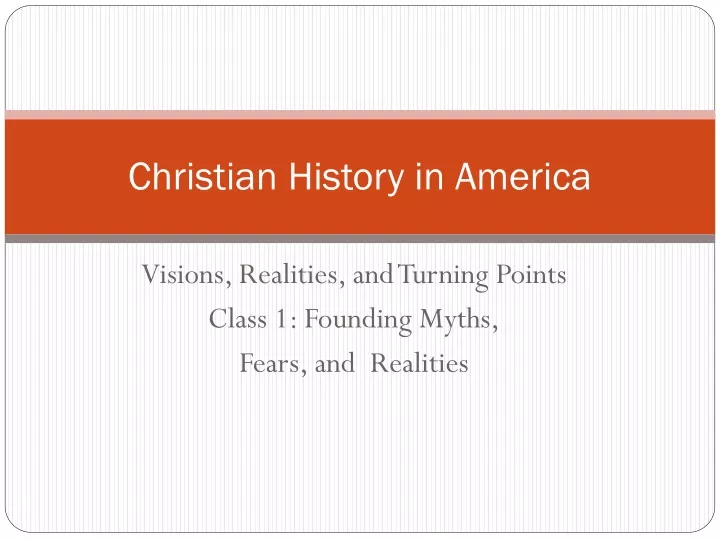 christian history in america