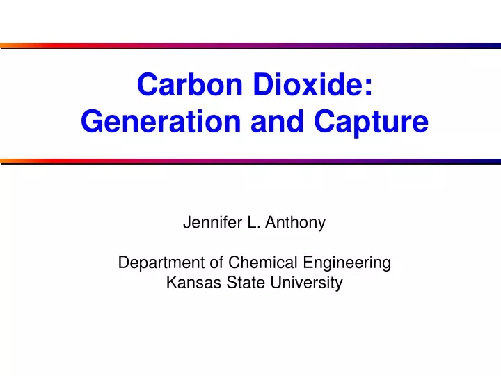 carbon dioxide generation and capture