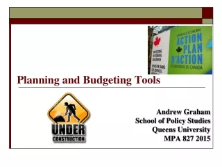 Planning and Budgeting Tools