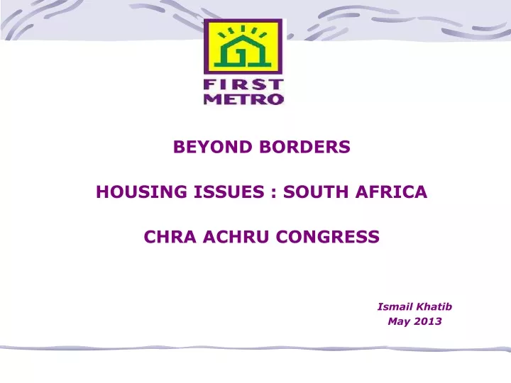 beyond borders housing issues south africa chra