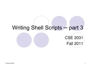 Writing Shell Scripts ? part 3