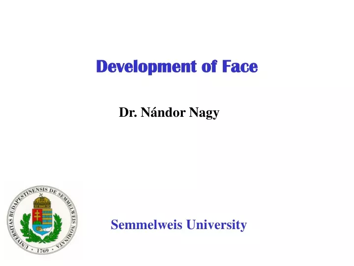 development of face