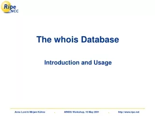 The whois Database