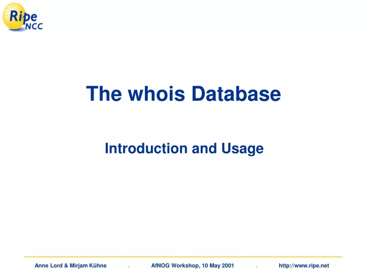 the whois database