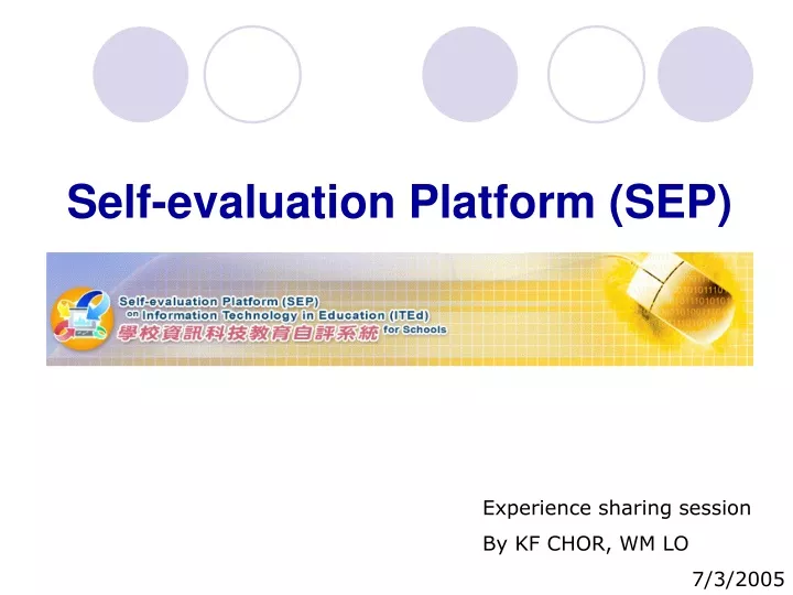self evaluation platform sep