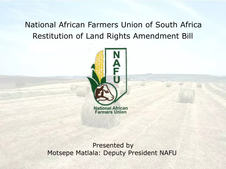national african farmers union of south africa