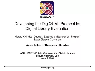 Developing the DigiQUAL Protocol for Digital Library Evaluation