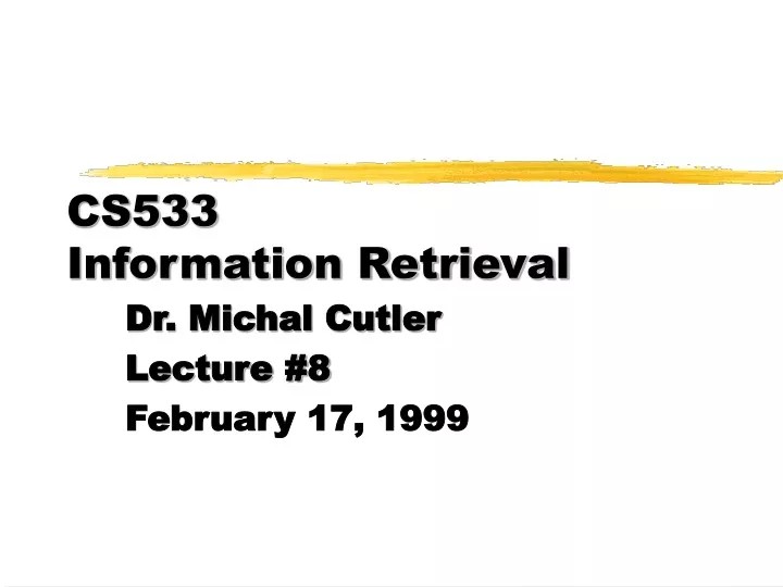 cs533 information retrieval