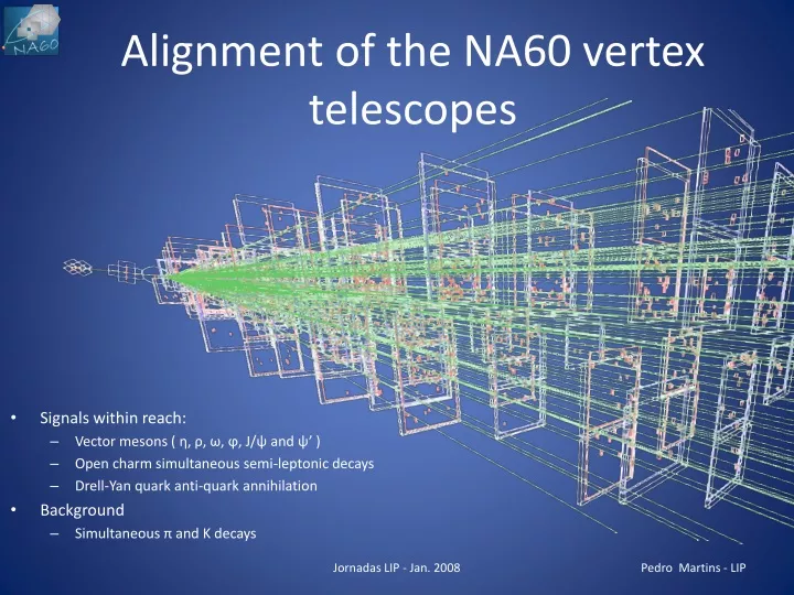 alignment of the na60 vertex telescopes