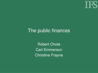 The public finances