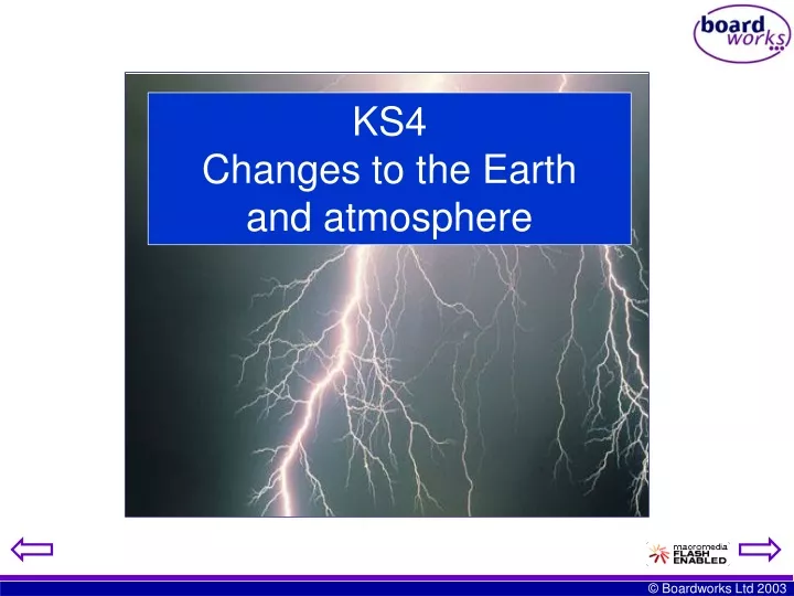 ks4 changes to the earth and atmosphere