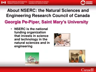 About NSERC: the Natural Sciences and Engineering Research Council of Canada