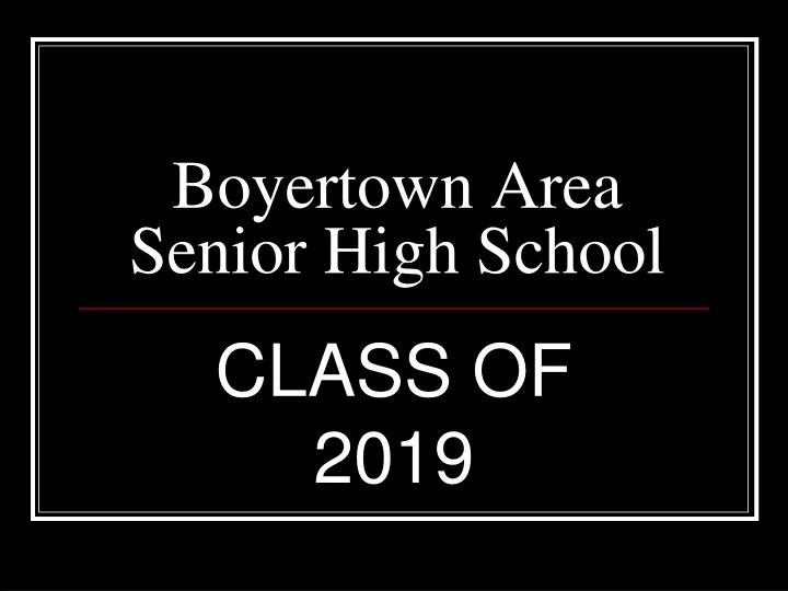boyertown area senior high school