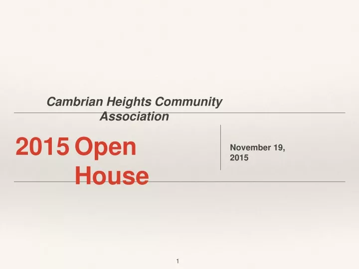 cambrian heights community association