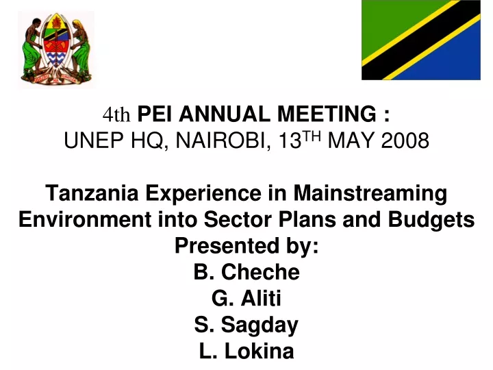 4th pei annual meeting unep hq nairobi