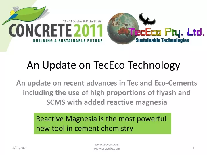 an update on tececo technology