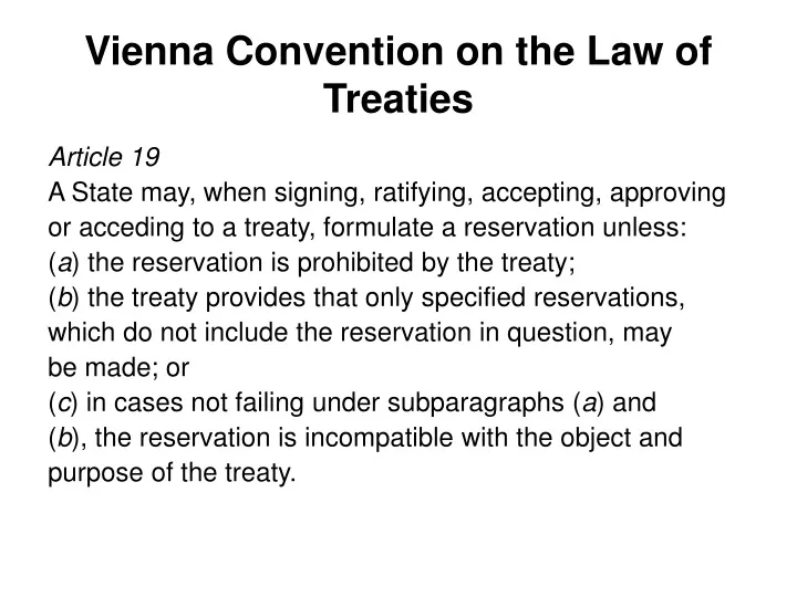 vienna convention on the law of treaties