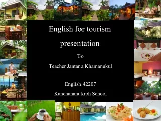 English for tourism  presentation