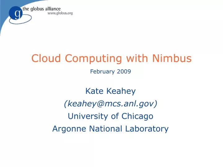 cloud computing with nimbus