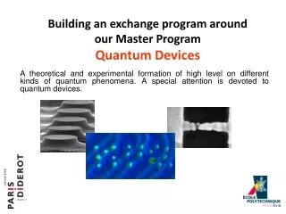 Building an exchange program around our Master Program Quantum Devices