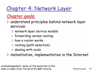 Chapter 4: Network Layer