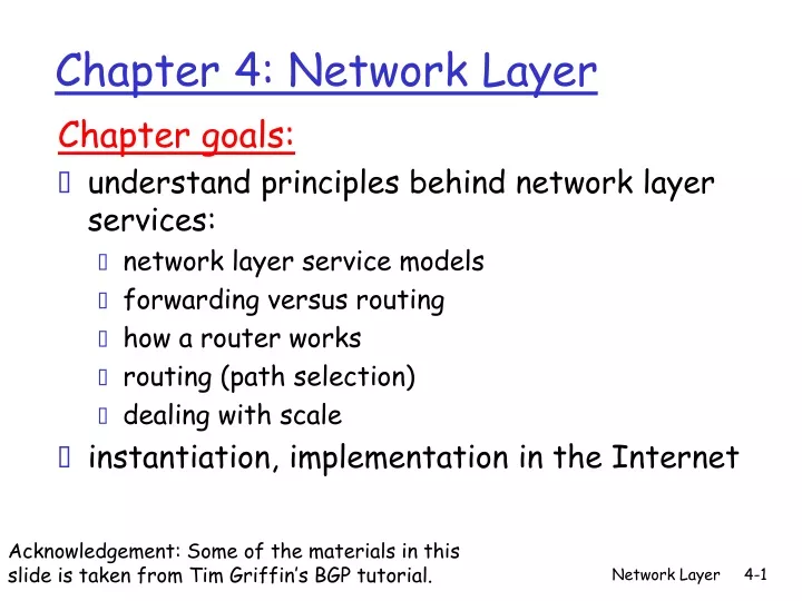 chapter 4 network layer