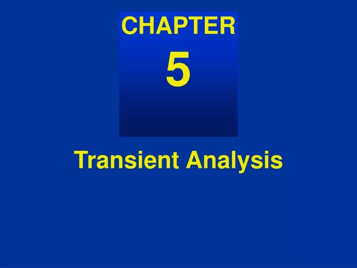 transient analysis