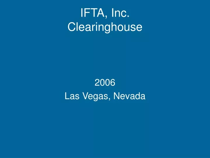 ifta inc clearinghouse