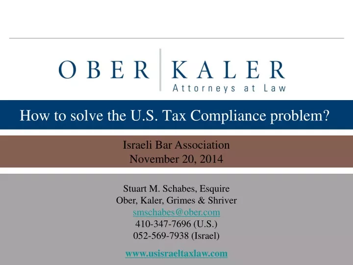 how to solve the u s tax compliance problem