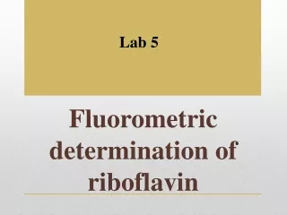 Fluorometric determination of riboflavin