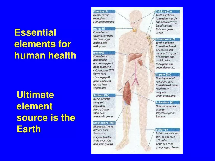 essential elements for human health