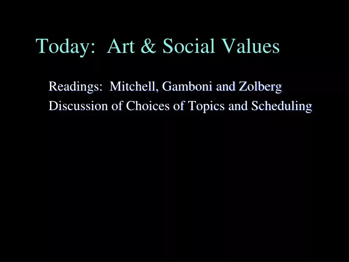 today art social values