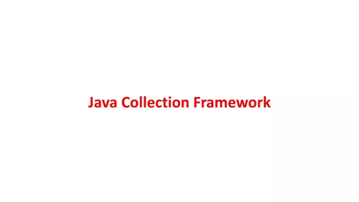 java collection framework