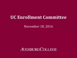 UC Enrollment Committee