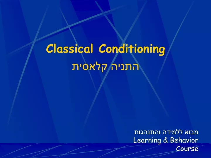 classical conditioning