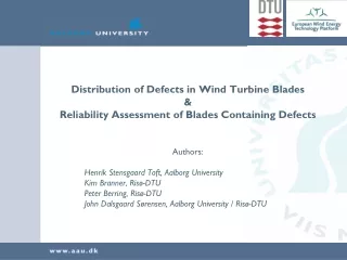 Distribution of Defects in Wind Turbine Blades  &amp;