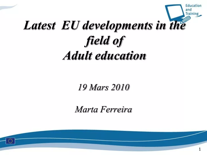 latest eu developments in the field of adult education
