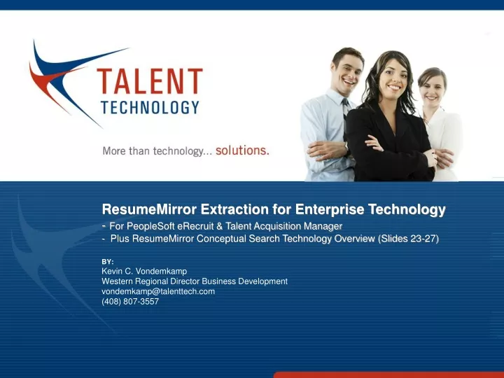 resumemirror extraction for enterprise technology