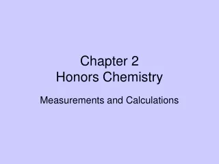 Chapter 2 Honors Chemistry