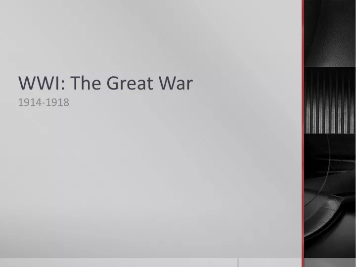 wwi the great war