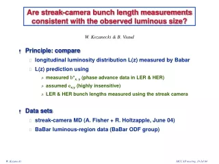 Are streak-camera bunch length measurements consistent with the observed luminous size?